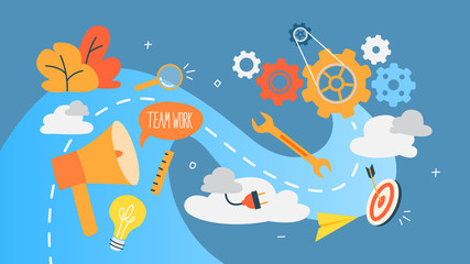 Obraz premium Teamwork concept illustration