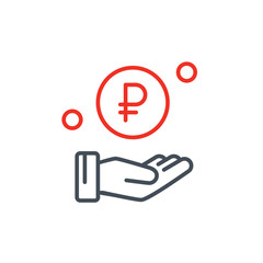Money Cash Rouble Hand Icon