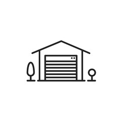 garage line icon