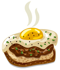 burger with fried egg