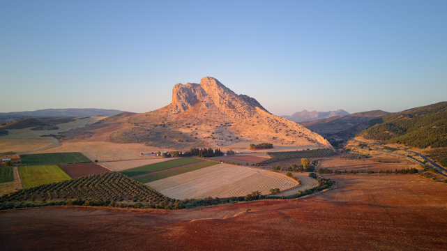 Sunset on the Lovers' Rock, Antequera, Andalusia, Spain