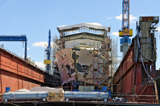 Yacht At A Floating Dock