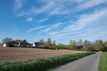 Fototapeta na wymiar Danish rural countryside road