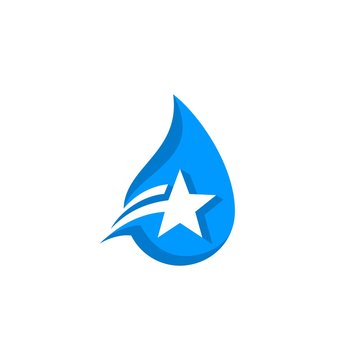 Water drop star logo.