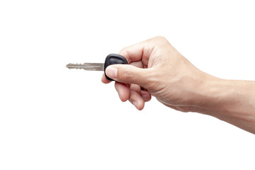  A hand holding a key