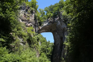 Natural Bridge Rock Formation National Park in the Blue Ridge Mountains of Rockbridge County, Virginia Limestone Bridge Gorge © holly