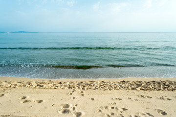Fototapeta na wymiar crystal clear water on the beach