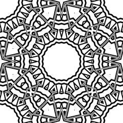 creative geometric ornament on color background. Seamless vector illustration. For interior design, wallpaper