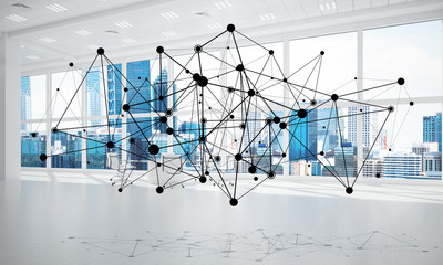 Networking and wireless connection as concept for effective modern business