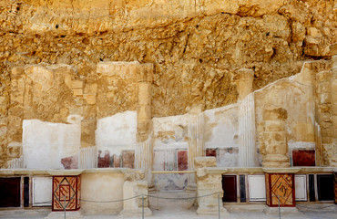 Untere Terrasse im Nordpalast des Königs Herodes, Nationalpark Masada, Judäa, Totes Meer, Israel,...