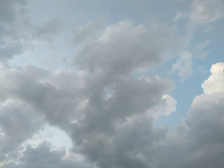 Naklejka na ściany i meble the sky with clouds. clouds in the sky. blue sky. white clouds. dream. air. freedom. infinity.