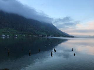 Naklejka premium See in der Schweiz