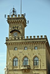 Fototapeta na wymiar the town hall of the City of San Marino , its official Government Building