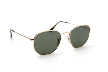 black sunglasses isolated on a white background