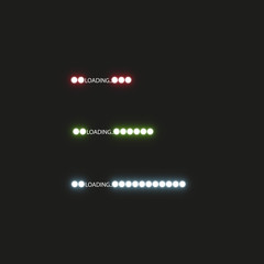 Progress loading bar with lighting. Concept technology. Vector illustration