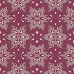 Floral red seamless background