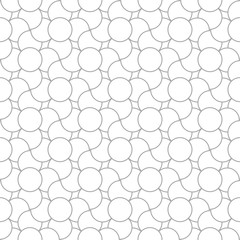 Gray geometric ornament on white background. Seamless pattern