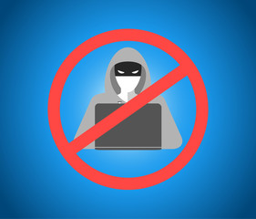 Hacker warning theme image