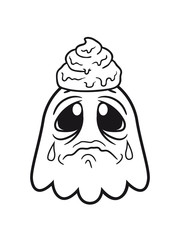 kot scheiße kopf kacke haufen häufchen weinen traurig tränen unglücklich beleidigt geist süß niedlich frech comic cartoon clipart spuken horror monster grusel halloween