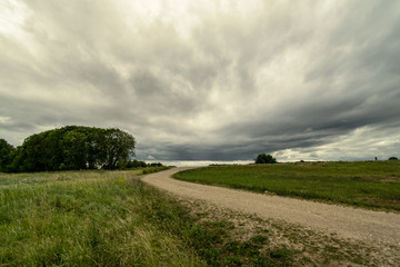 Fototapeta premium simple country road in summer