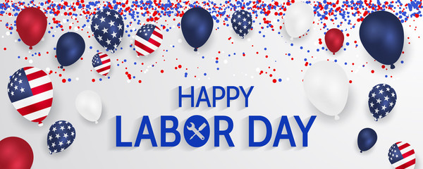 Labor Day Banner Vector.