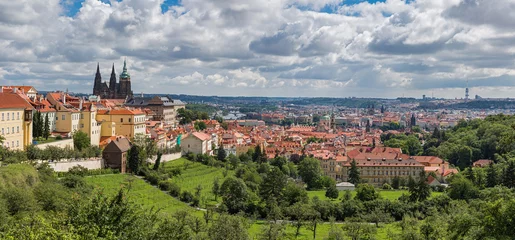 Fototapeten Prag – Blick vom Strahov Kloster auf Prag © majonit