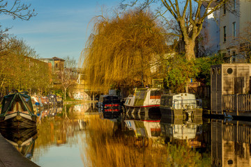 VIew of the canal in Camden, London