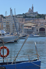 Marseille, le vieux port et Notre Dame de la Garde