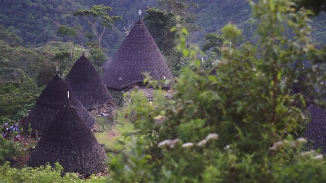 Beautiful view of wae rebo from the top of the hill | Full shot