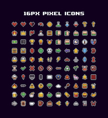 Pixel Art Icons - 214381033