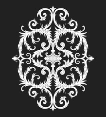 Baroque style ornament design. Retro ornamental background. Vintage decorative pattern. EPS 10 vector illustration.