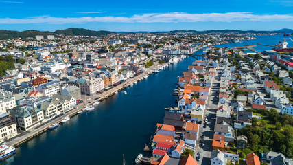 Aerial view of Haugesund, Norway.