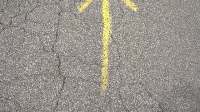 Yellow arrow of the road to Santiago