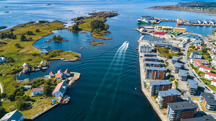 Aerial view of Haugesund, Norway.
