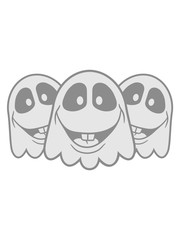 3 freunde team crew party geist lachen süß niedlich frech comic cartoon clipart spuken horror monster grusel halloween