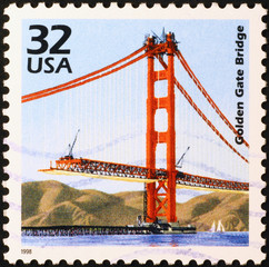 Construction of Golden Gate celebrated on american stamp