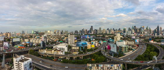Fototapeta premium Metropolitan Bangkok City downtown cityscape urban skyline Thailand