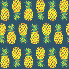 Vector Seamless Pineapple Pattern