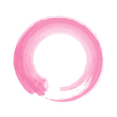 Pink Brush Storke on White Background, Eclipse Pattern Water Color Design