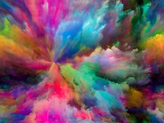 Foto auf Acrylglas Gemixte farben Magie der Farbe