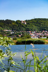 landscape with lake and mountains