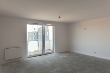 Apartment interior under renovation in the new european housing estate.