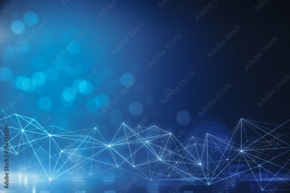 Poster abstract background with polygonal lines