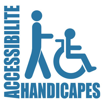 Logo accès personnes handicapées.