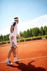 Deurstickers Man play tennis © luckybusiness