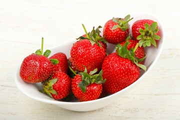 Strawberry in the bowl