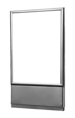 Blank advertising board on city street