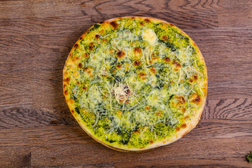 Pizza with pesto