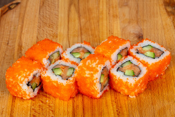 Roll with salmon