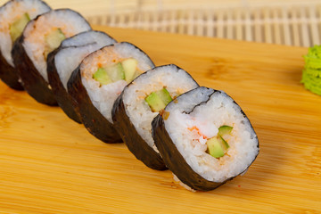 Delicious sushi rolls